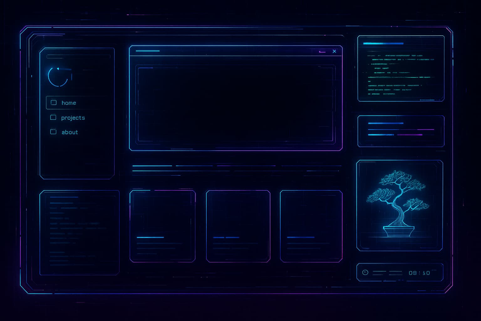 Cyberpunk OS Portfolio